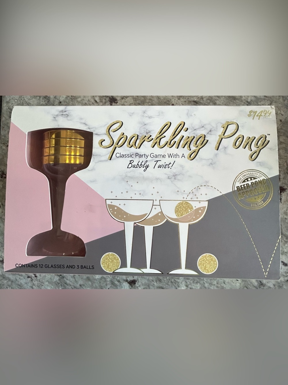 Sparkling Classic Party Game - Gold & Pink Celebration